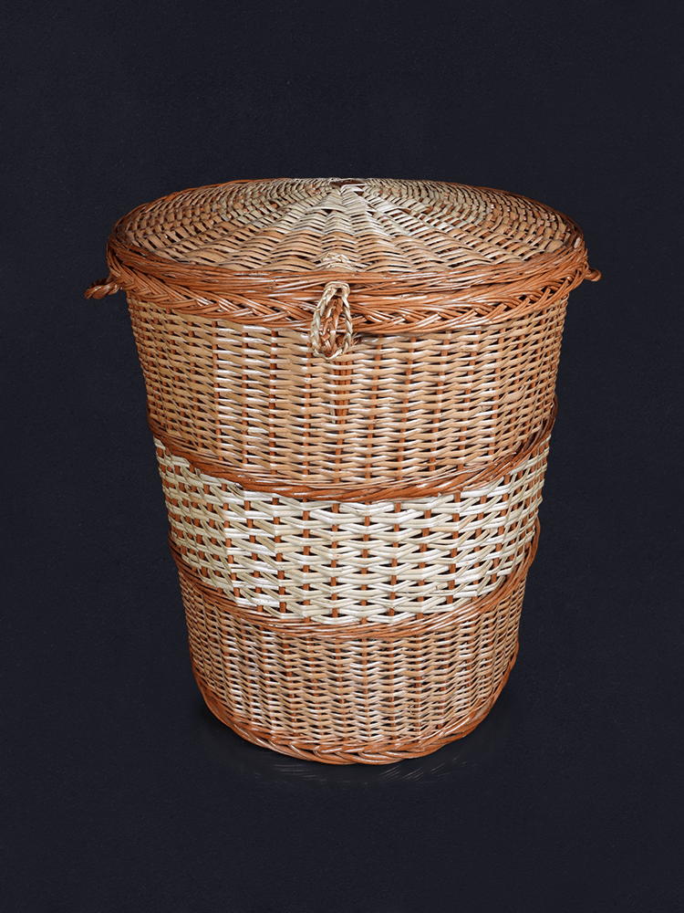 Shaakh Spacious Willow Basket for Laundry and Linen - Shopping in Kashmir