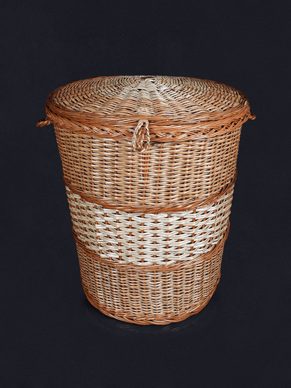 Shaakh Spacious Willow Basket for Laundry and Linen - Shopping in Kashmir
