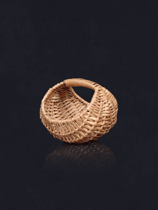 Shaakh Handwoven Curved Willow Utility Basket - Shopping in Kashmir