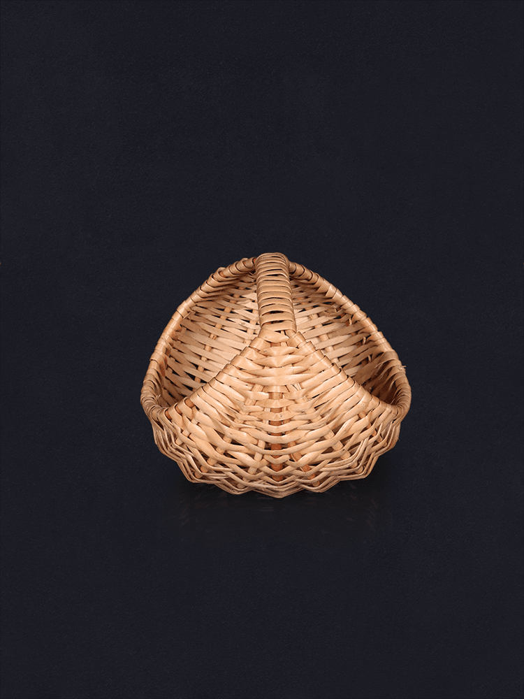 Shaakh Handwoven Curved Willow Utility Basket - Shopping in Kashmir