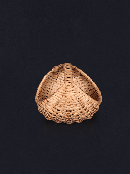 Shaakh Handwoven Curved Willow Utility Basket - Shopping in Kashmir