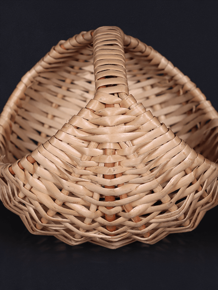 Shaakh Handwoven Curved Willow Utility Basket - Shopping in Kashmir