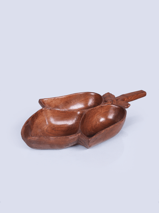 Almond Pattern Walnut Wood Bowl - Shopping in Kashmir
