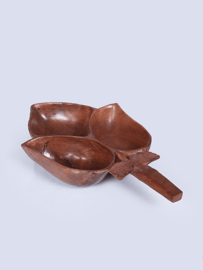 Almond Pattern Walnut Wood Bowl - Shopping in Kashmir