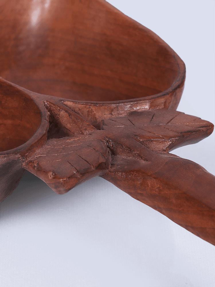 Almond Pattern Walnut Wood Bowl - Shopping in Kashmir