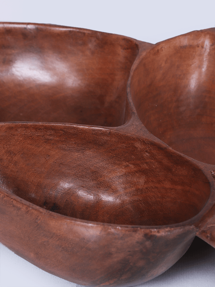 Almond Pattern Walnut Wood Bowl - Shopping in Kashmir