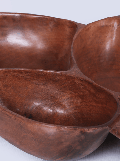 Almond Pattern Walnut Wood Bowl - Shopping in Kashmir