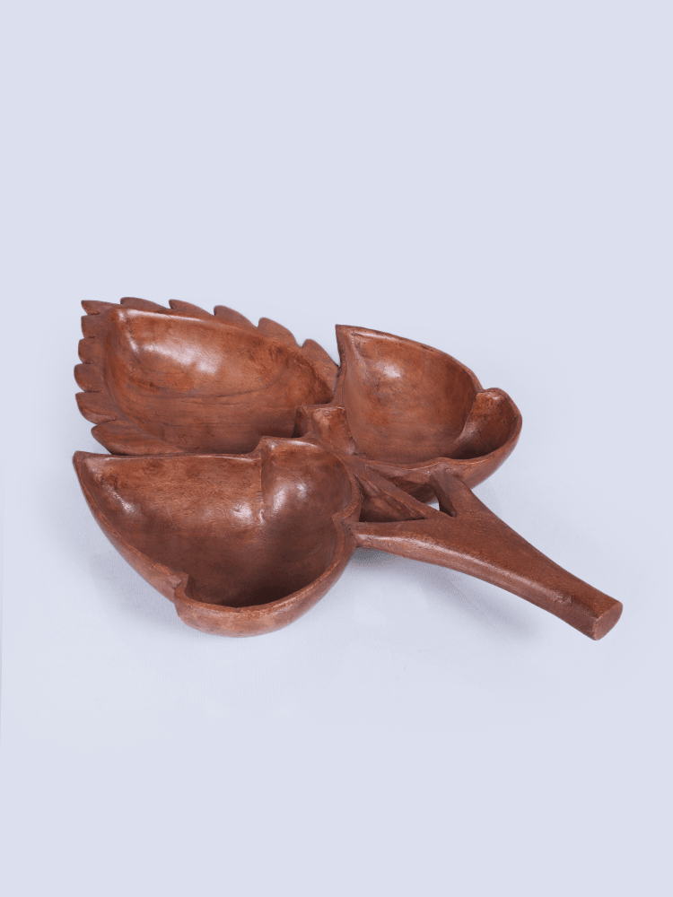 Chinar Border Walnut Wood Bowl - Shopping in Kashmir