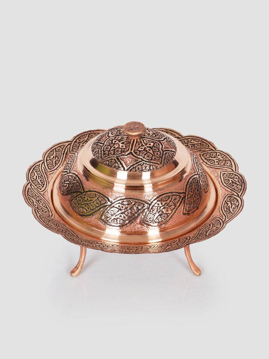 Badaam Kandkaari Copper Dry Fruit Bowl - Shopping in Kashmir