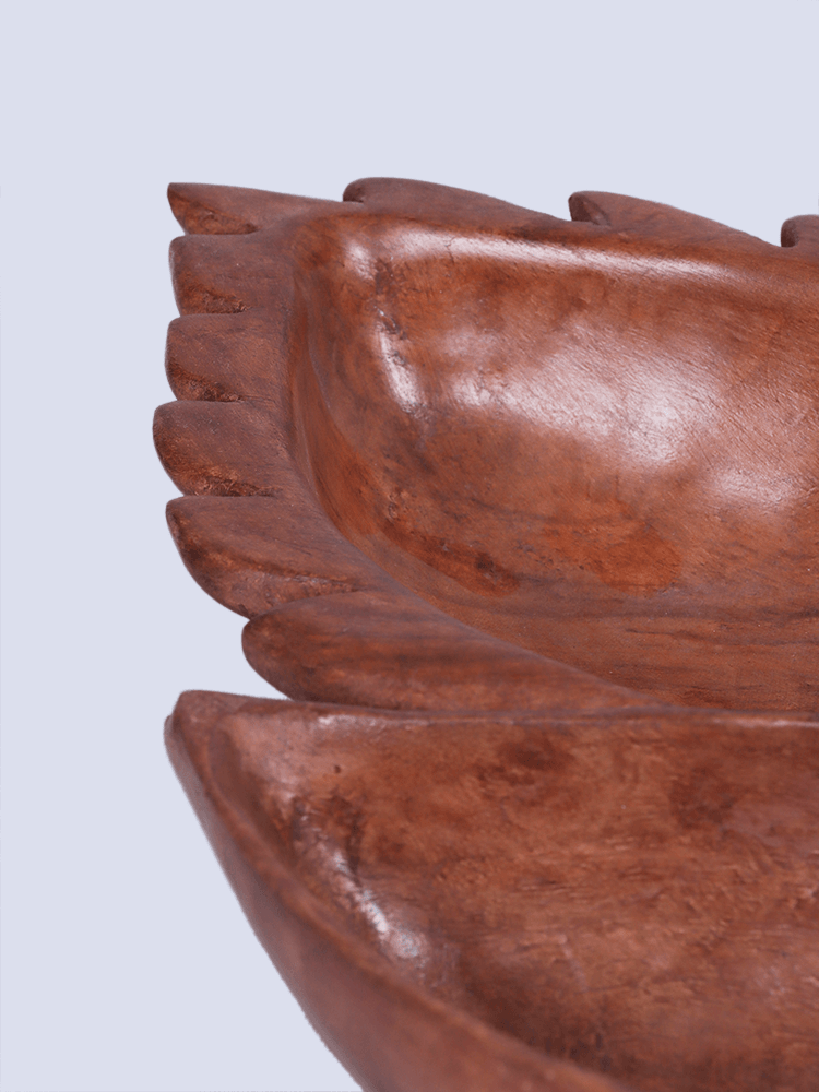 Chinar Border Walnut Wood Bowl - Shopping in Kashmir