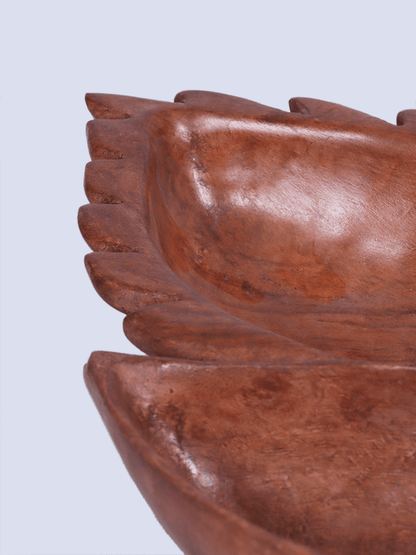 Chinar Border Walnut Wood Bowl - Shopping in Kashmir