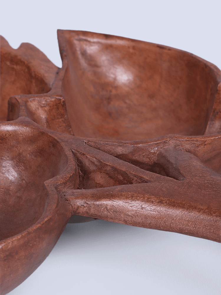 Chinar Border Walnut Wood Bowl - Shopping in Kashmir