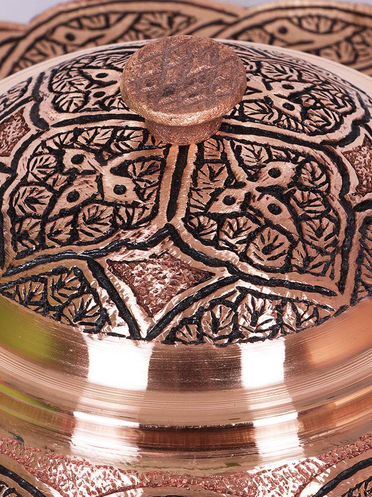 Badaam Kandkaari Copper Dry Fruit Bowl - Shopping in Kashmir