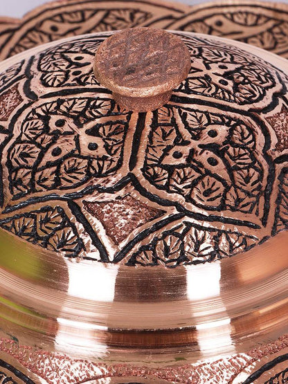 Badaam Kandkaari Copper Dry Fruit Bowl - Shopping in Kashmir