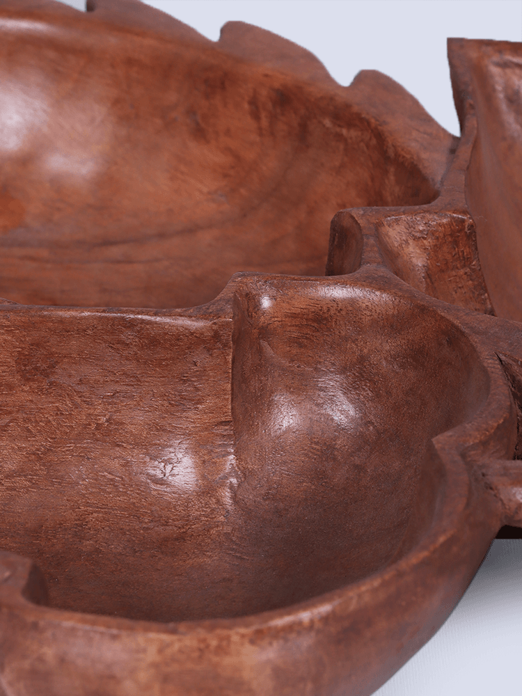 Chinar Border Walnut Wood Bowl - Shopping in Kashmir