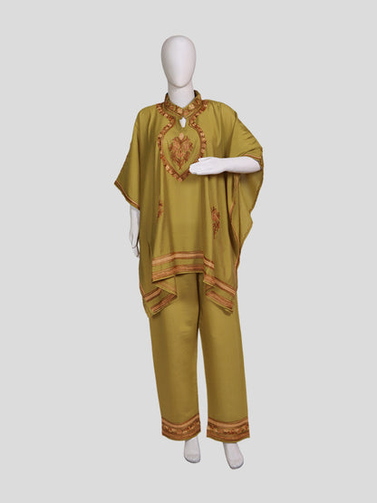 Zariya Golden Brown Silk Trio Edit - Kurti, Kaftan Set, & Coord Set