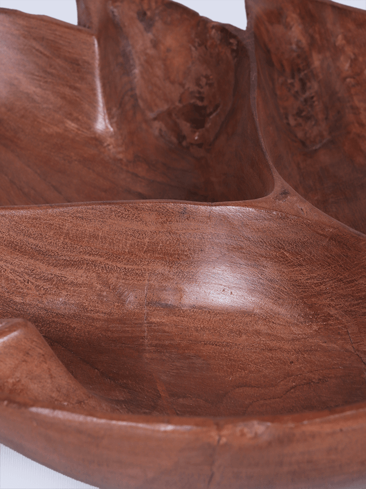 Chinar Leaf Walnut Wood Bowl - Shopping in Kashmir