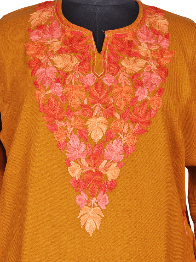 Rang-e-Zaffran: Chinar Aari Embriodery pheran - Shopping in Kashmir