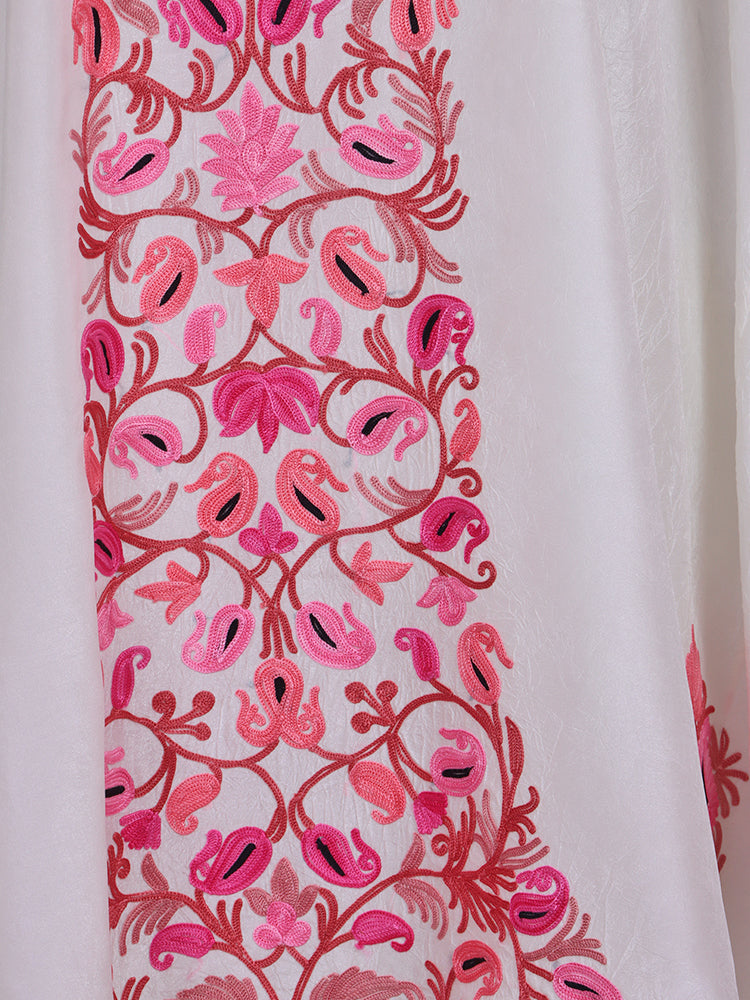 Zariya Cream Silk Twins - Coord Set & Kaftan Set