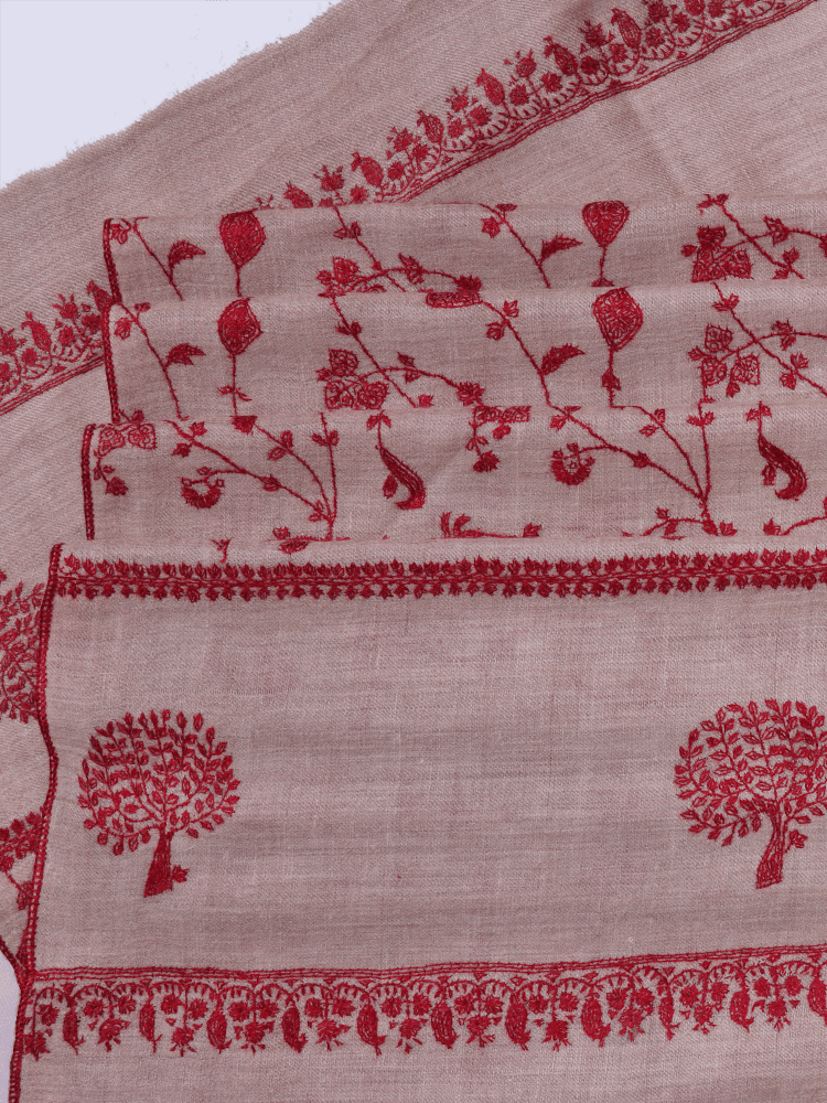 Natural Jaali Bootidar Pashmina Shawl - Shopping in Kashmir