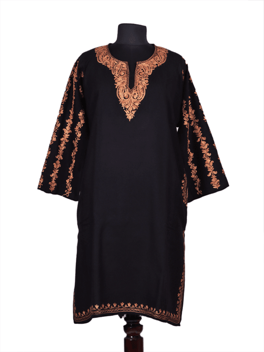 Raaz-e-Mah: raizkaar black Aari Embriodery pheran - Shopping in Kashmir