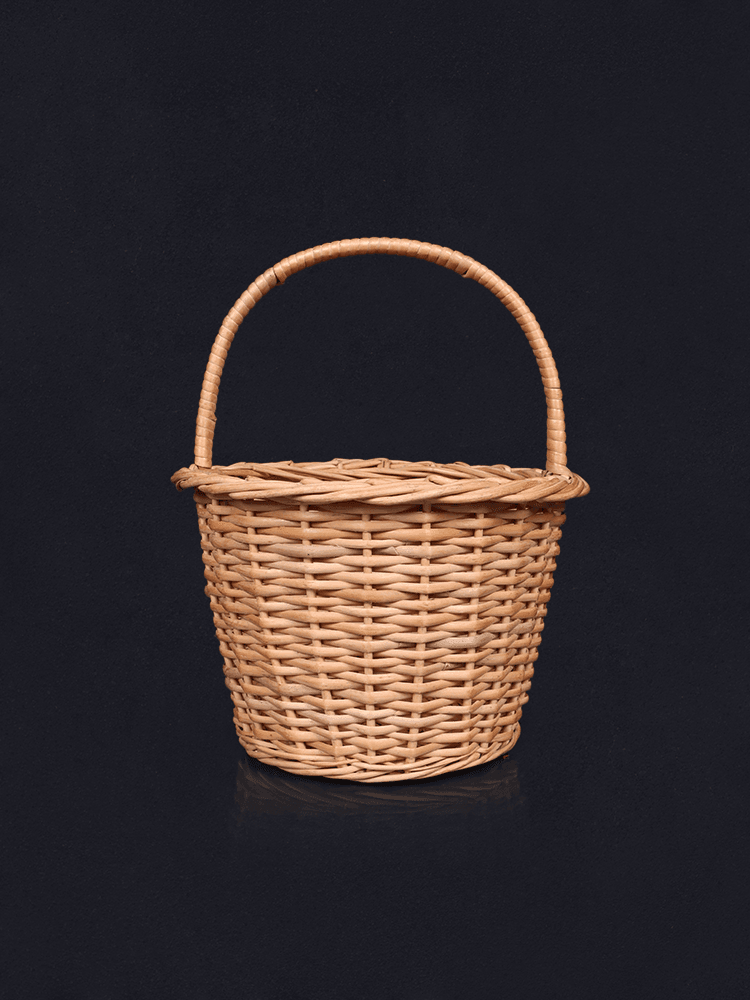 Shaakh Classic Round Multi-Purpose Kashmiri Willow Basket - Shopping in Kashmir