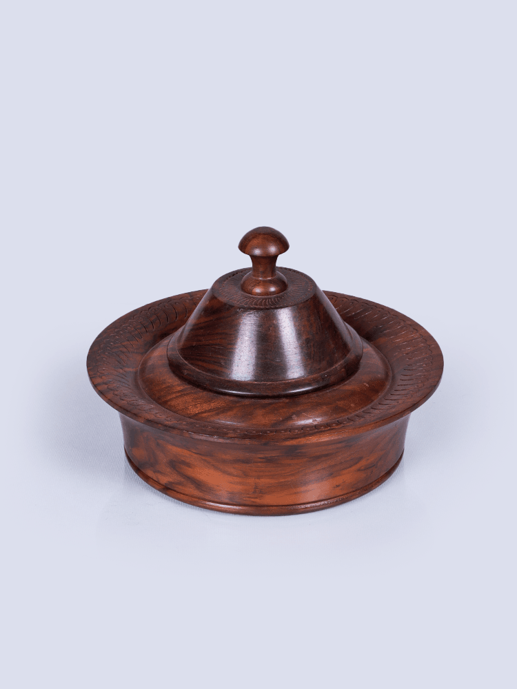 Single Box Walnut Wood Dry Fruit Bowl - Shopping in Kashmir