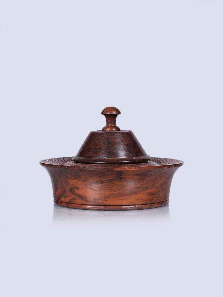 Single Box Walnut Wood Dry Fruit Bowl - Shopping in Kashmir
