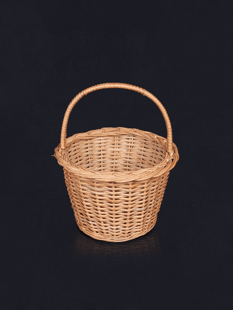 Shaakh Classic Round Multi-Purpose Kashmiri Willow Basket - Shopping in Kashmir