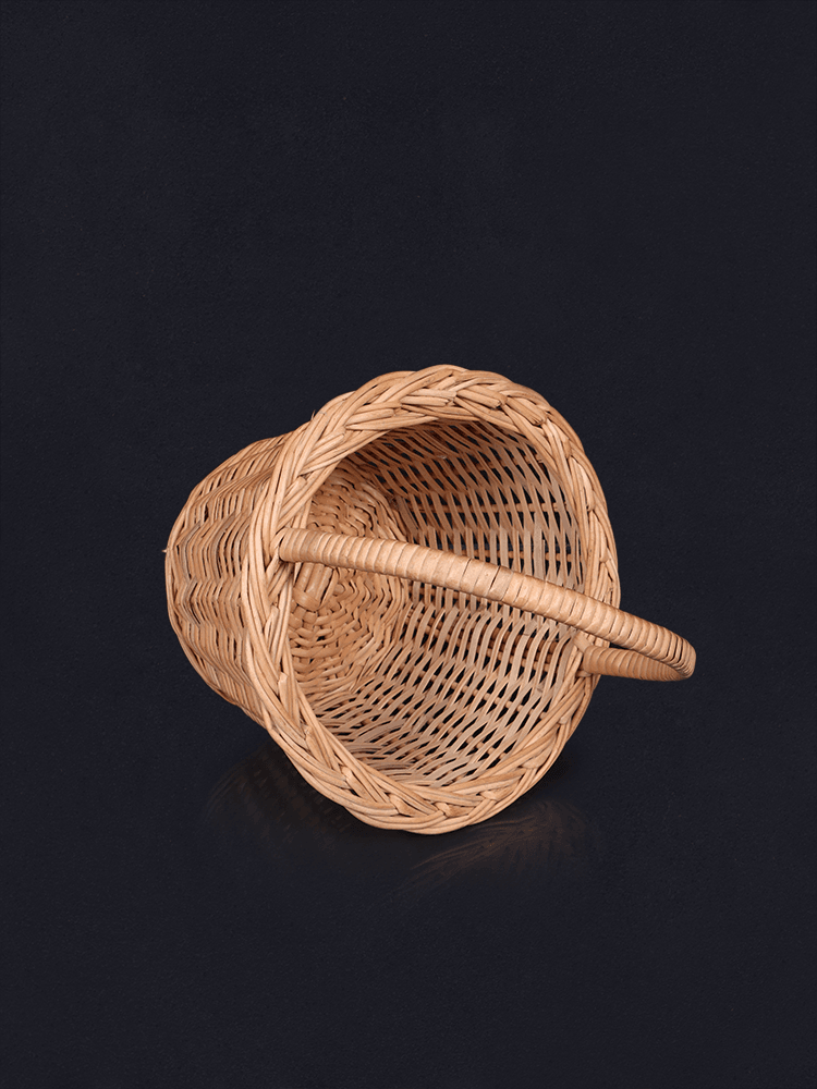 Shaakh Classic Round Multi-Purpose Kashmiri Willow Basket - Shopping in Kashmir