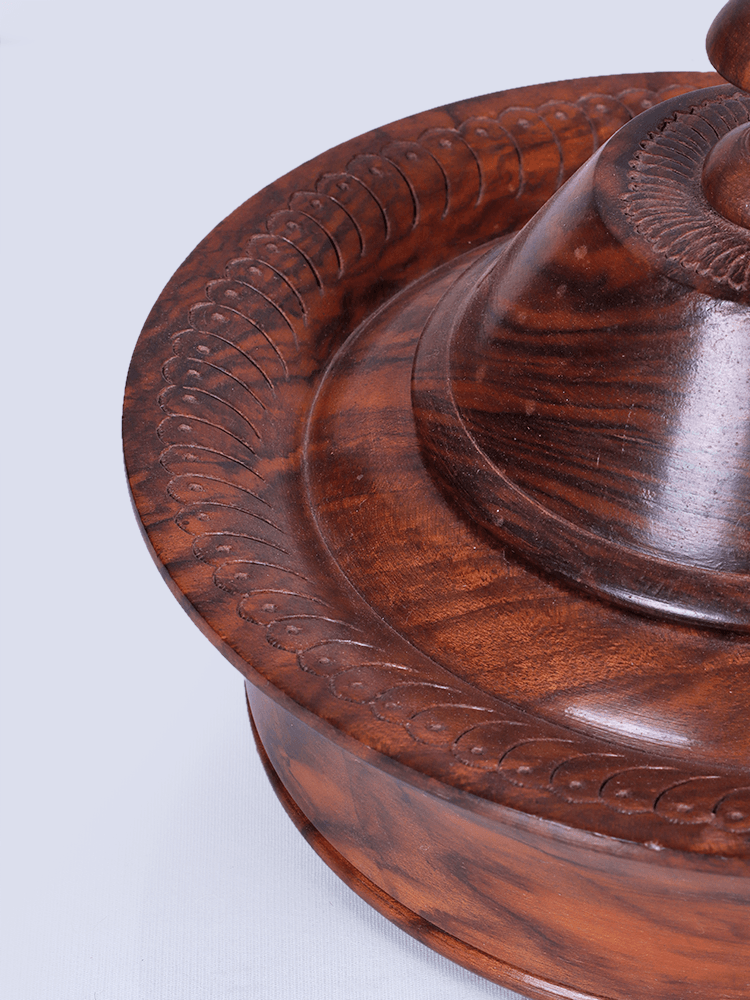 Single Box Walnut Wood Dry Fruit Bowl - Shopping in Kashmir