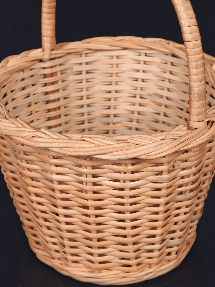 Shaakh Classic Round Multi-Purpose Kashmiri Willow Basket - Shopping in Kashmir