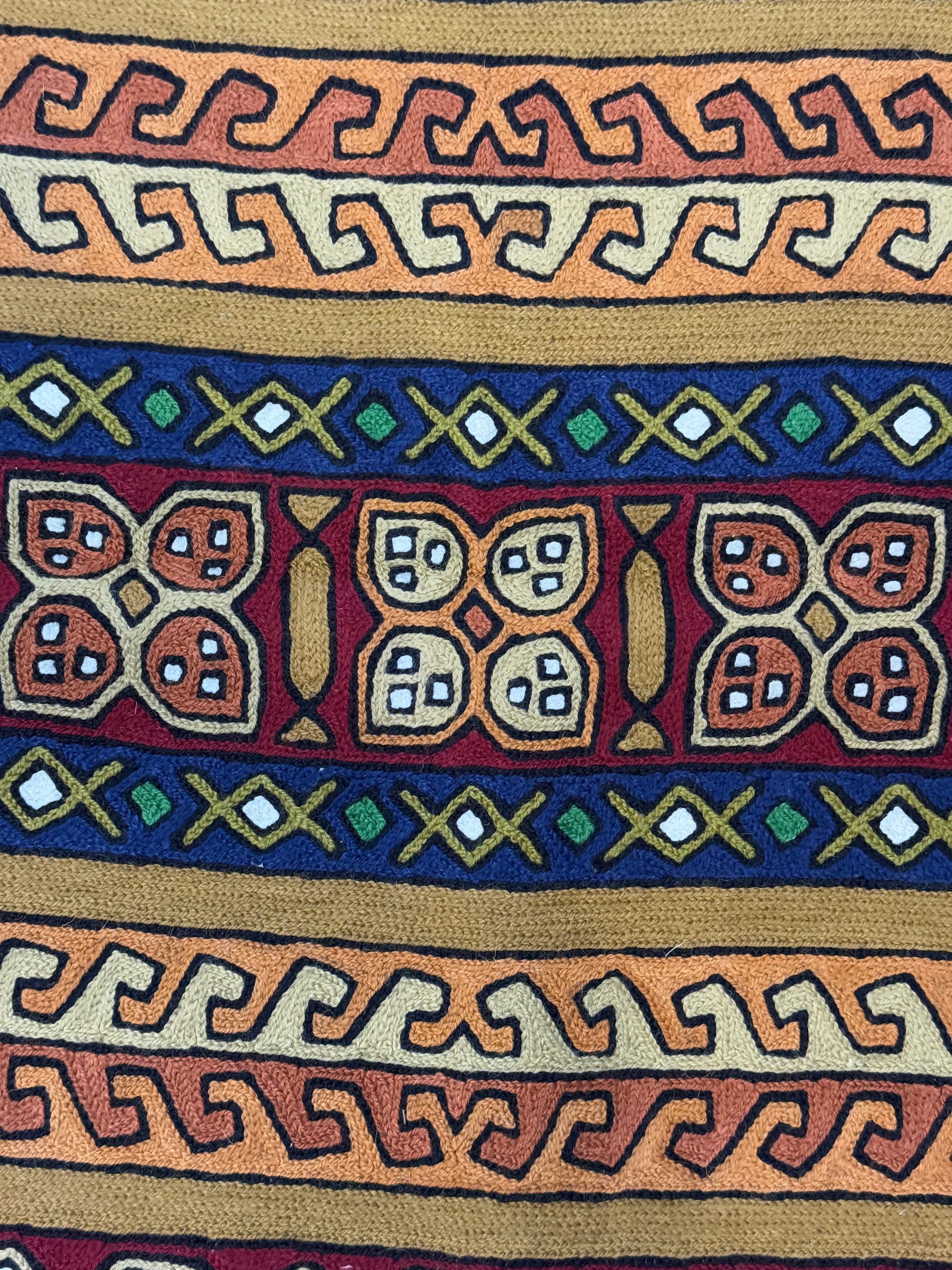 Kilim Design Handmade Chainstitch Runner/Rug/Wall Hanging - Shopping in Kashmir