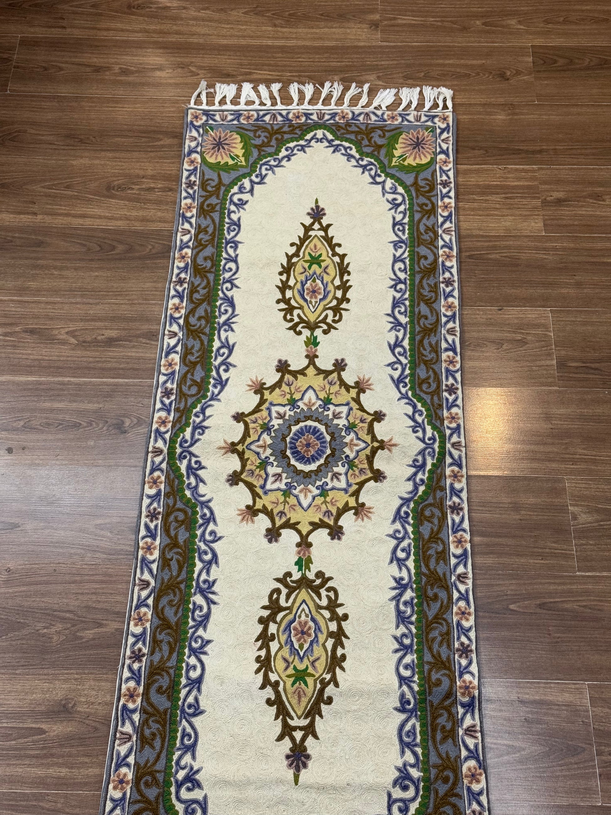 Floral Design Handmade Chainstitch Runner/Wall Hanging - Shopping in Kashmir