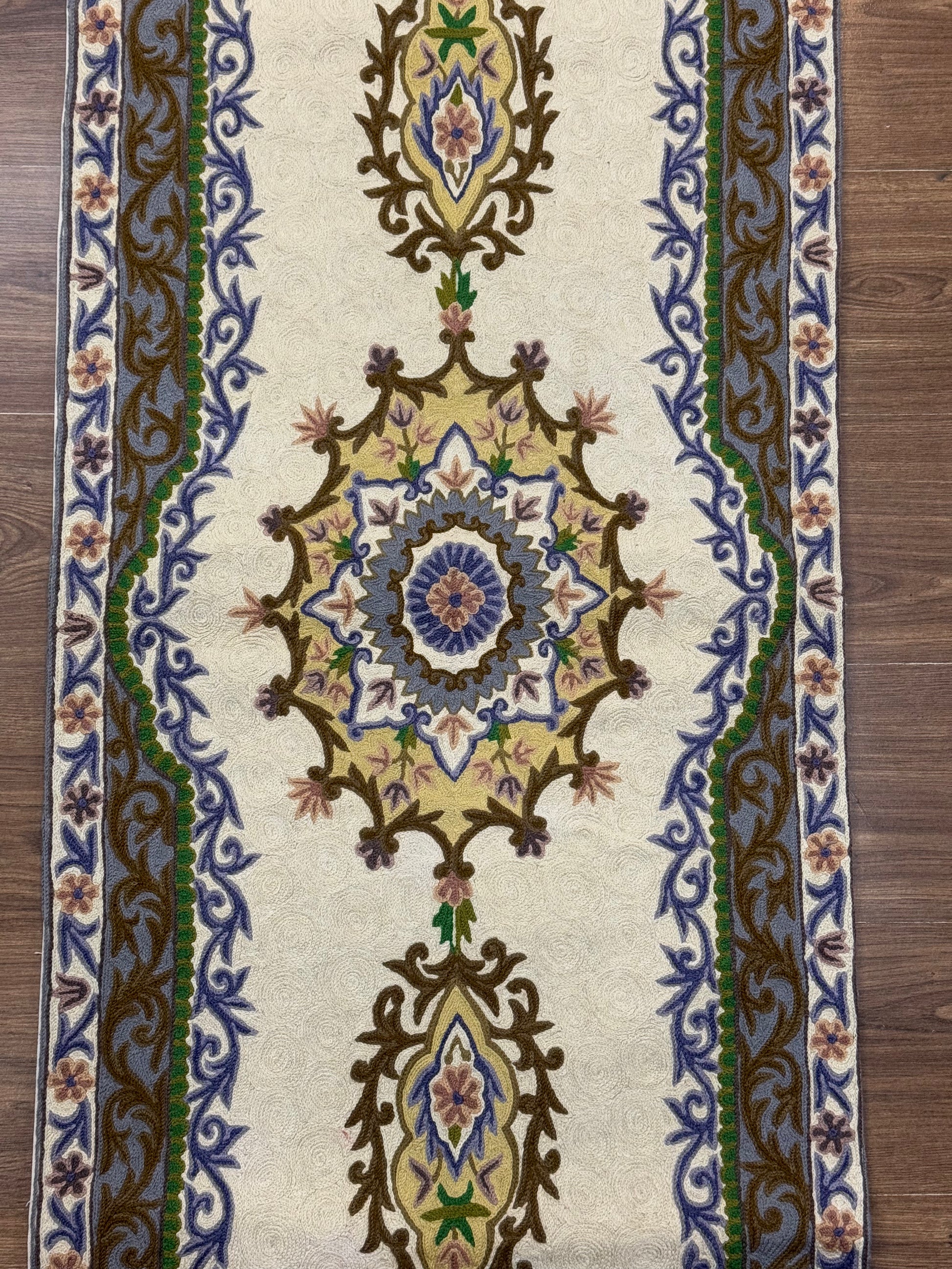 Floral Design Handmade Chainstitch Runner/Wall Hanging - Shopping in Kashmir