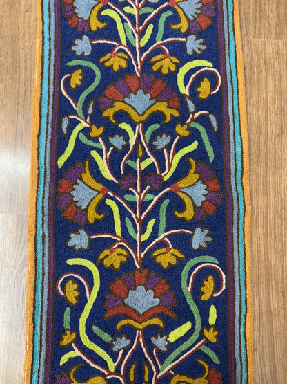Flower Pot Design Handmade Chainstitch Wall Hanging - Shopping in Kashmir