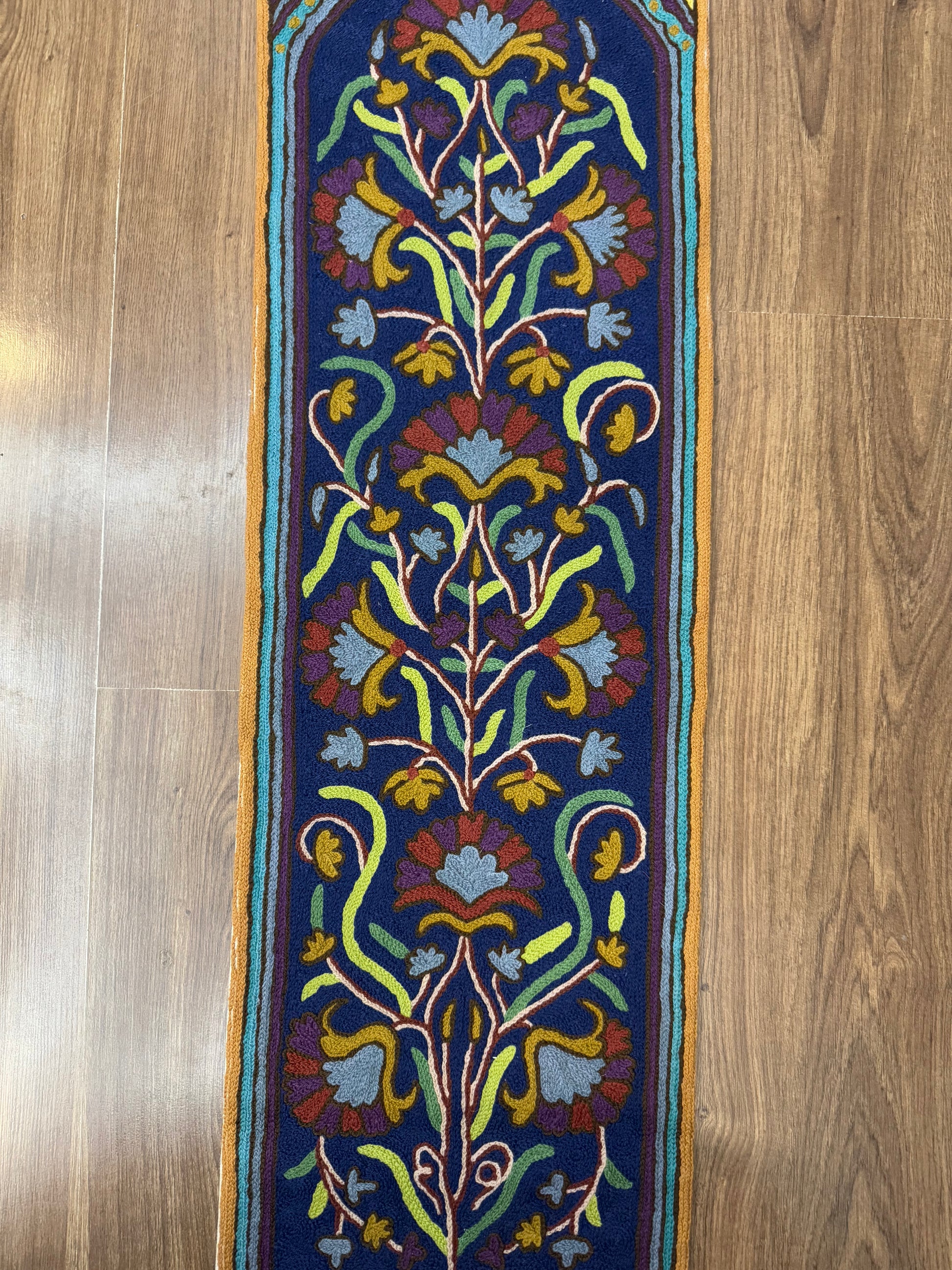 Flower Pot Design Handmade Chainstitch Wall Hanging - Shopping in Kashmir