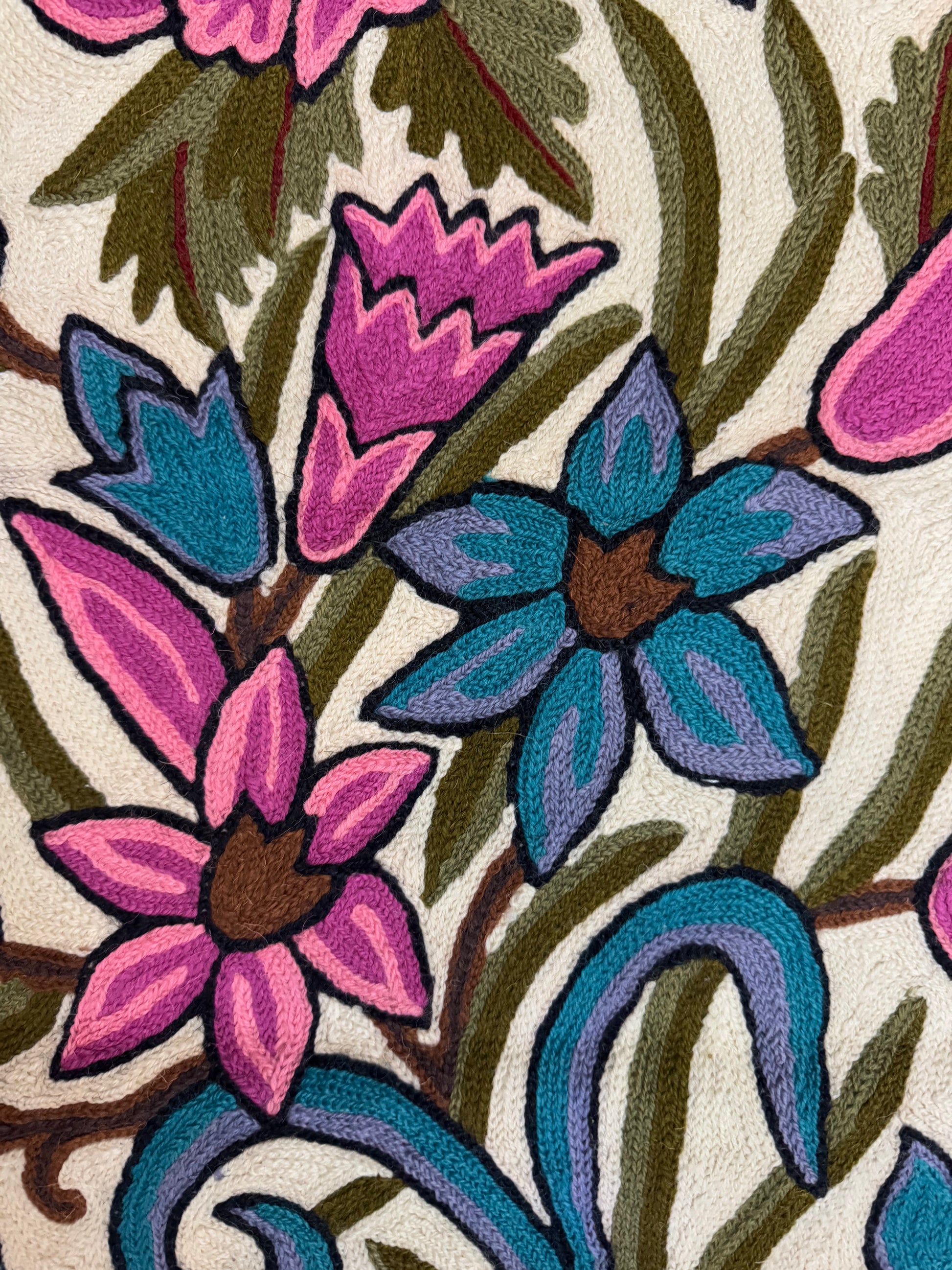Flora Design Handmade Chainstitch Runner/Wall Hanging - Shopping in Kashmir