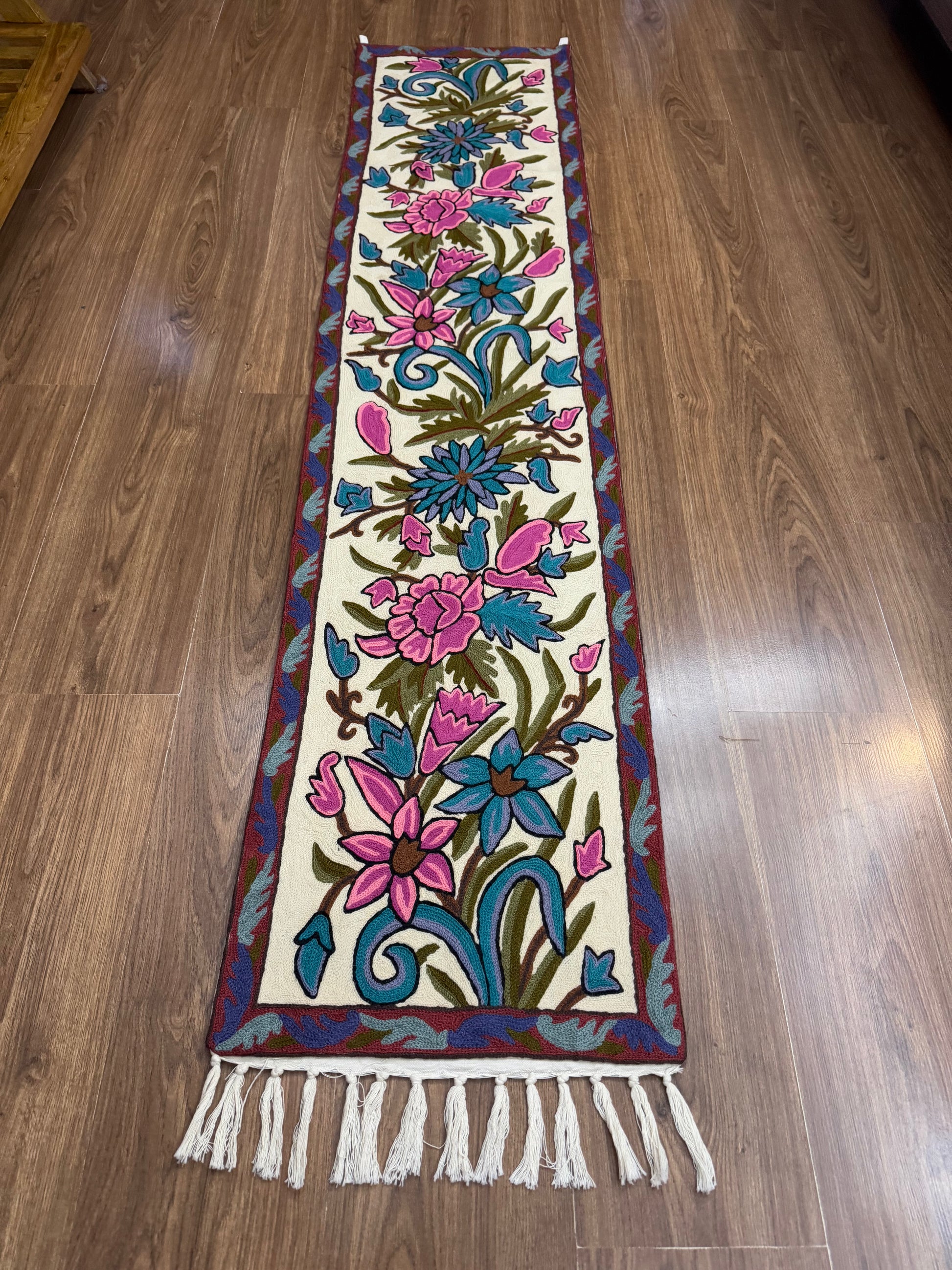 Flora Design Handmade Chainstitch Runner/Wall Hanging - Shopping in Kashmir