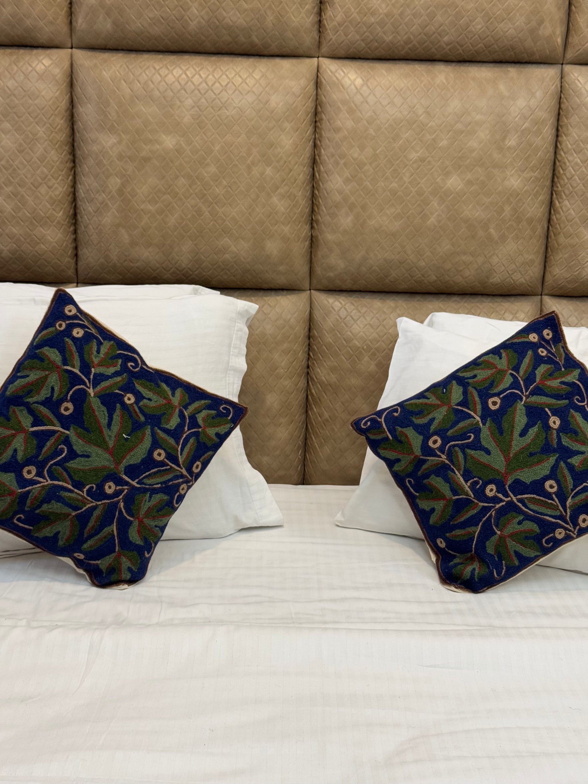 Booen Pann Design Handmade Chainstitch Cushion Cover (Set of Two) - Shopping in Kashmir