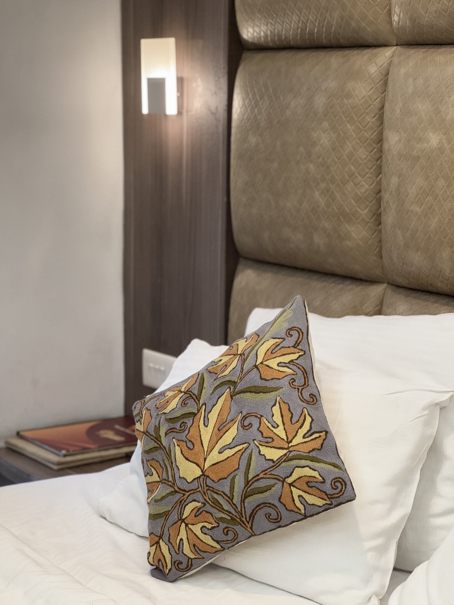 Chinar Crafted Handmade Chainstitch Cushion Cover (Set of Two) - Shopping in Kashmir