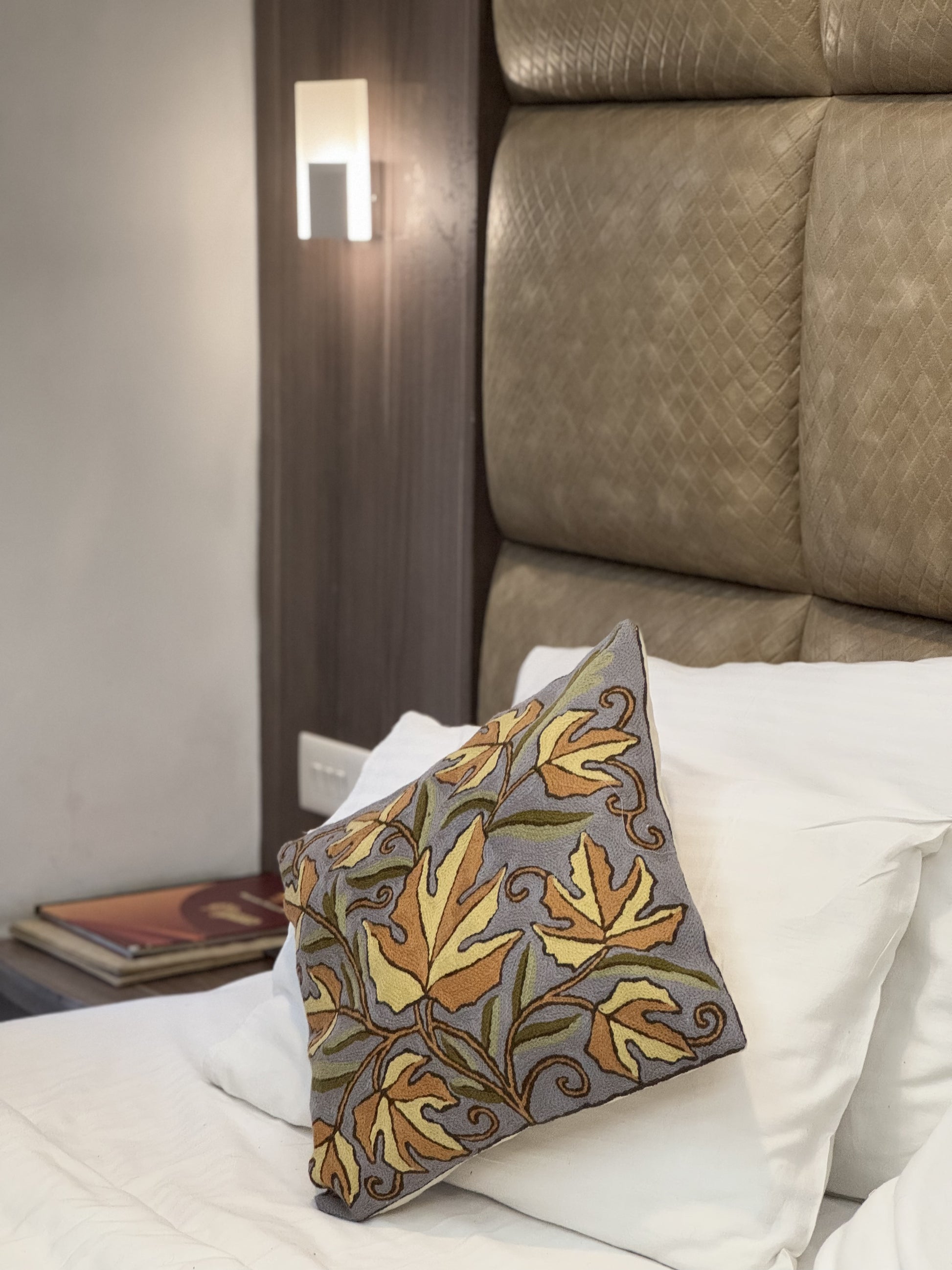 Chinar Crafted Handmade Chainstitch Cushion Cover (Set of Two) - Shopping in Kashmir