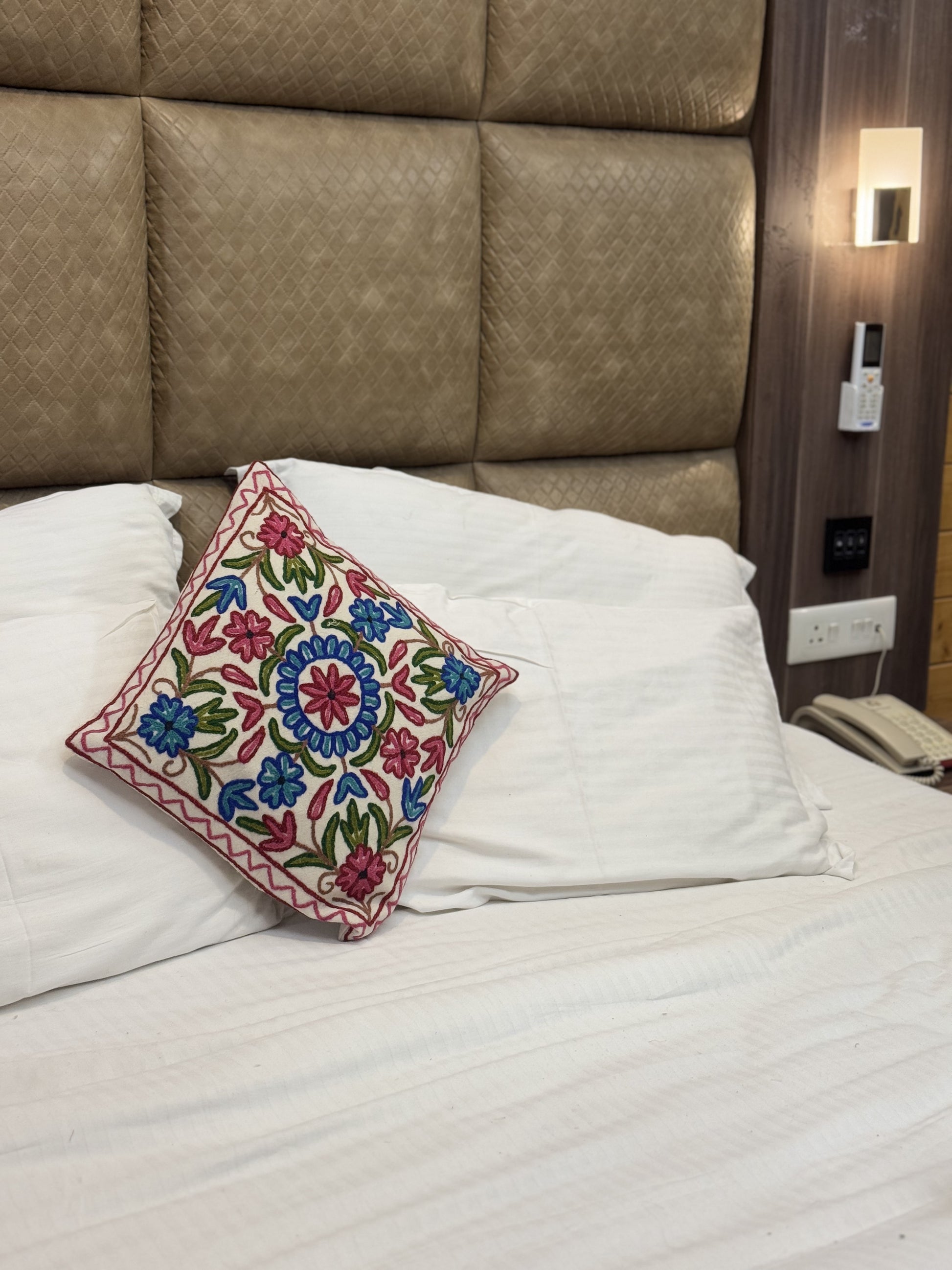 Poshkaar Design Crewel Embroidered Cushion Cover (Set of Two) - Shopping in Kashmir