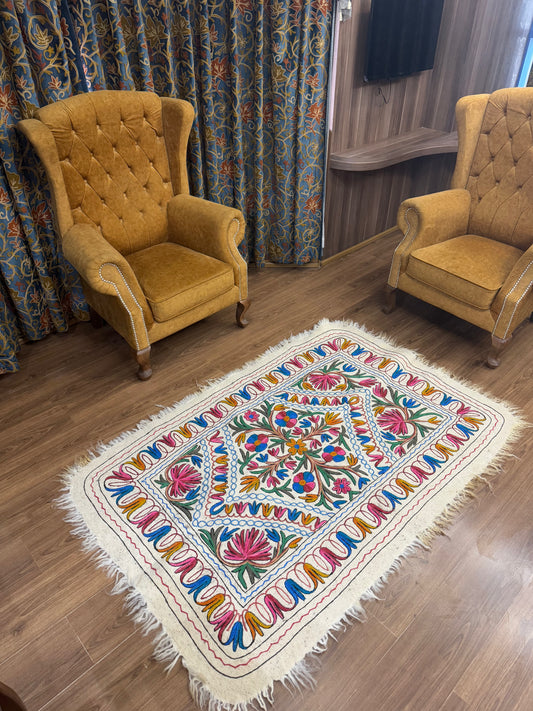 Finesse Poshkaar Design Woolen Namda - Shopping in Kashmir