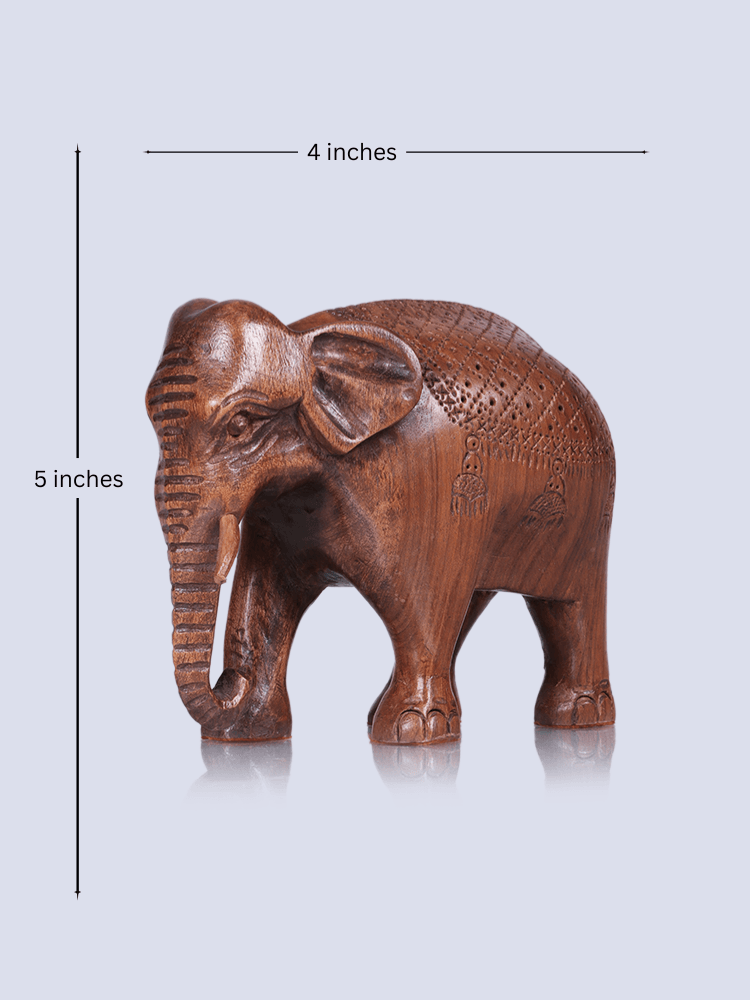 Decor It Walnut Wood Elephant - Shopping in Kashmir