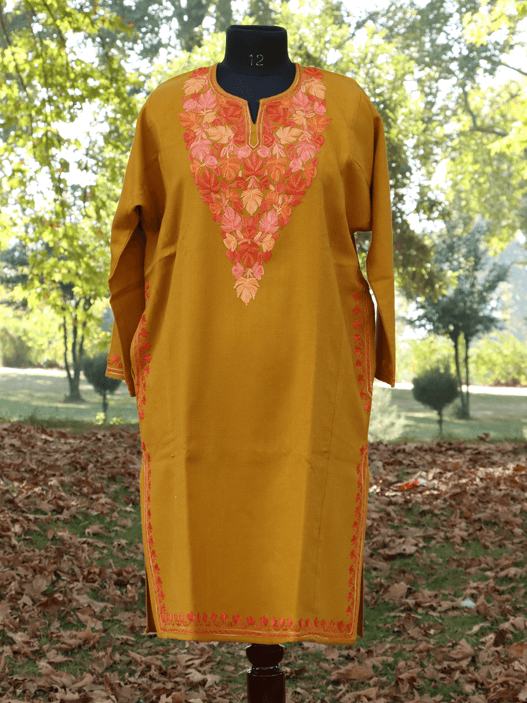 Rang-e-Zaffran: Chinar Aari Embriodery pheran - Shopping in Kashmir